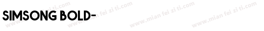 simsong bold字体转换